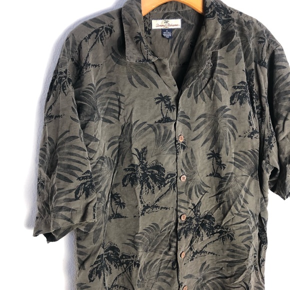 Tommy Bahama Short Sleeves 100% silk shirt Sz M - Picture 3 of 7